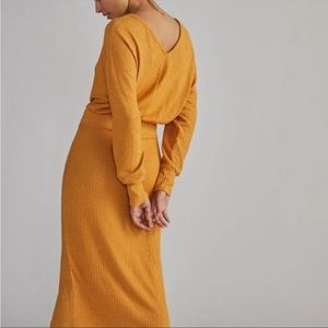 Daily Practice by Anthropologie Barre Midi Dress (ginger root color)